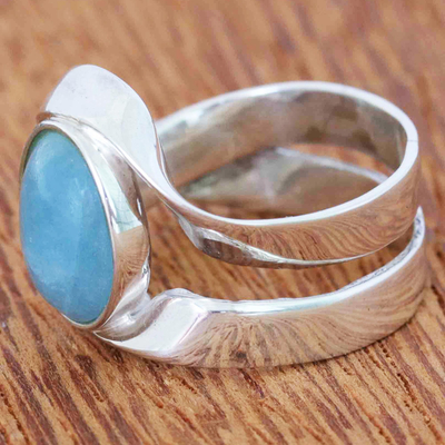 Aquamarin-Ring - Ring aus Sterlingsilber und Aquamarin aus Brasilien