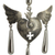 Pendientes de corazón de plata de primera ley - Pendientes de plata de ley hechos a mano con joyería de comercio justo