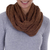 Alpaca blend infinity scarf, 'Fashionable Andes in Spice' - Knit Alpaca Blend Infinity Scarf in Spice from Peru