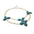 Halskette mit Perlenanhänger und mehreren Edelsteinen - Handgefertigte Halskette mit Anhänger aus Quarz, Calcit, Citrin und Karneol