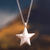 Sterling silver pendant necklace, 'Full Blown Star' - 925 Sterling Silver Pendant Necklace with Star Design thumbail