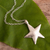 Sterling silver pendant necklace, 'Full Blown Star' - 925 Sterling Silver Pendant Necklace with Star Design (image 2b) thumbail