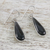 Labradorite dangle earrings, 'Forest Raindrops' - Sterling Silver Labradorite Dangle Earrings from Thailand