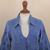 Cotton blouse, 'Purely Feminine in Blue' - Embroidered Cotton Blouse in Blue (image 2f) thumbail