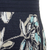 Etuikleid aus Baumwollstrick - Weiches Baumwoll-Jacquard-Strick-Etuikleid mit marineblauem Blumenmuster