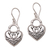 Sterling silver dangle earrings, 'Love Lock' - Sterling Silver Dangle Earrings with Heart Motif thumbail