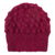 Alpaca blend wool hat, 'Burgundy Bubbles' - Burgundy Alpaca Blend Hat Original Design Knit by Hand