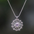 Amethyst pendant necklace, 'Sun Spirit' - Unique Silver and Amethyst Necklace (image 2) thumbail