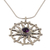 Amethyst pendant necklace, 'Sun Spirit' - Unique Silver and Amethyst Necklace (image 2e) thumbail