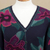 100% alpaca cardigan, 'Cusco Flowers in Blue' - Floral Intarsia Knit Cardigan Sweater in 100% Alpaca (image 2e) thumbail