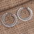 Sterling silver hoop earrings, 'Precocious' - Leafy Balinese Sterling Silver Hoop Earrings thumbail