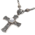 Gold-accented cultured pearl pendant necklace, 'Traditional Cross' - Cultured Pearl Cross Necklace