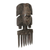 Wood wall sculpture, 'Ashanti Comb' - African Mask Comb Sculpture from Ghana