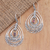 Garnet dangle earrings, 'Party Gala in Red' - Artisan Crafted Garnet Dangle Earrings thumbail