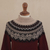 100% alpaca sweater, 'Mountain Snowflakes in Brick' - Turtleneck 100% Alpaca Sweater (image 2g) thumbail