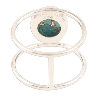 Sterling silver single stone ring, 'All Around the World' - Sterling Silver Single Stone Ring from India