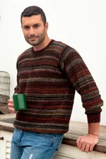 Men's alpaca sweater, 'Aymara Pride' - Men's 100% Alpaca Pullover Sweater