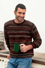 Men's alpaca sweater, 'Aymara Pride' - Men's 100% Alpaca Pullover Sweater