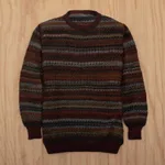 Men's alpaca sweater, 'Aymara Pride' - Men's 100% Alpaca Pullover Sweater