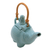 Keramik-Teekanne, „Buddha und der türkisfarbene Elefant“ - Handgefertigte Teekanne aus blauer Keramik 