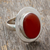 Carnelian solitaire ring, 'Spicy Hot' - Modern Sterling Silver and Carnelian Ring (image 2) thumbail