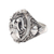 Men's sterling silver locket ring, 'Scared Ranga' - Men's Sterling Silver Locket Ring