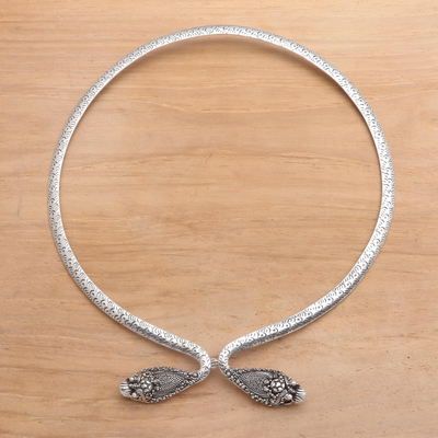 Halskette mit Kragen aus Sterlingsilber - Halskette mit Schlangenhalsband aus Sterlingsilber