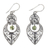 Peridot and sterling silver dangle earrings, 'Majapahit Glory' - Artisan Crafted Peridot on Sterling Silver Hook Earrings