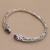 Amethyst cuff bracelet, 'Looking for You' - Sterling Silver Hinged Amethyst Cuff Bracelet from Bali (image 2c) thumbail