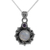Rainbow moonstone and amethyst pendant necklace, 'Alluring Grace' - Sterling Silver Necklace with Rainbow Moonstone and Amethyst