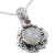 Collar con colgante de amatista y piedra lunar arcoíris - Collar de plata de ley con piedra lunar arcoíris y amatista