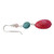 Jade and cherry quartz dangle earrings, 'Springtime colours' - Brazilian Hot Pink Jade & Apatite Dangle Earrings