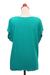 Embroidered top, 'Timeless in Emerald' - Green Short-Sleeved Rayon Blouse (image 2d) thumbail