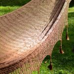 Hammock, 'Copper Filigree' (triple) - Handcrafted Solid Mayan Hammock from Mexico (Triple)