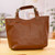 Leather tote handbag, 'Generosity' - Sleek Brown Leather Large Tote Handbag from Mexico
