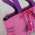 Bolso de algodón, 'Chic Pink' - Bolso de algodón tejido a mano en rosa de México