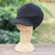 Cotton newsboy hat, 'Newsboy Cool' - Black Cotton Newsboy Hat