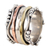 Multi-metal meditation spinner ring, 'Dotted Glory' - Sterling Silver and Copper Meditation Spinner Ring
