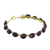 Gold plated amethyst bangle bracelet, 'Romantic Fling' - 18k Gold Plated Amethyst Bangle Bracelet from Thailand
