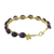 Gold plated amethyst bangle bracelet, 'Romantic Fling' - 18k Gold Plated Amethyst Bangle Bracelet from Thailand