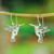 Sterling silver dangle earrings, 'Hummingbird Secrets' - Fair Trade Fine Silver Bird Earrings from Mexico (image 2) thumbail