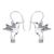 Sterling silver dangle earrings, 'Hummingbird Secrets' - Fair Trade Fine Silver Bird Earrings from Mexico thumbail