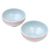 Celadon ceramic bowls, 'Warm Springs' (pair) - Aqua Celadon Ceramic Bowls (Pair)