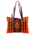 Wool and leather handbag, 'Zapotec Traditions' - Wool and leather handbag