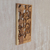 Panel en relieve de madera, 'Lily Window' - Panel de pared de madera de suar tallado a mano con lirios y lotos de Bali