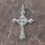 Sterling silver pendant, 'Shining Cross' - Hand Made Christian Cross Sterling Silver Pendant thumbail