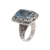 Blue topaz cocktail ring, 'Water Temple' - Eleven Carat Blue Topaz and Silver Cocktail Ring (image 2e) thumbail