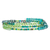 Glass and crystal beaded wrap bracelet, 'Ocean Siren' - Glass and Crystal Beaded Wrap Bracelet in Green thumbail
