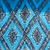 Cotton batik caftan, 'Thai Diamonds' - Peacock Blue Diamond Print Batik Caftan Dress (image 2f) thumbail