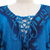 Cotton batik caftan, 'Thai Diamonds' - Peacock Blue Diamond Print Batik Caftan Dress (image 2g) thumbail